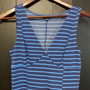 Peter Som blue stripe dress, sz 6 very comfortable
